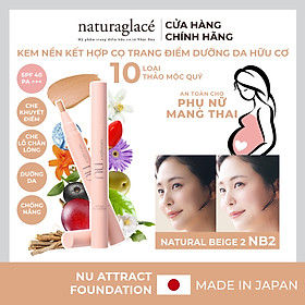 Kem nền kết hợp cọ trang điểm dưỡng da - naturaglacé Nu Attract Foundation SPF40 PA +++ , 3.5g