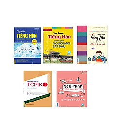 Bộ Sách Học Tiếng Hàn Cho Người Mới Bắt Đấu : Tự Học Tiếng Hàn Cho Người Mới Bắt Đấu , Luyện Nghe Hàn Cho Người Mới Bắt Đầu,Tập Viết Hàn ChoNgười Mói Bắt Đầu, Ngữ Pháp Hàn Bỏ Túi, Cẩm Nang Thi TOPIK 1 , Học kèm app MC BOOKS dh