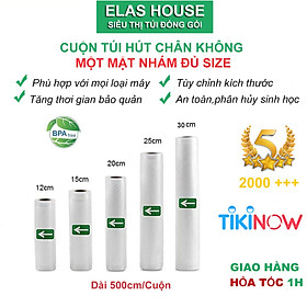 Mua Túi hút chân không thực phẩm một mặt nhám dạng cuộn  1 cuộn túi ép chân không dài 500cm