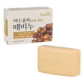 Xà bông tắm tẩy da chết tinh chất hạt rẻ & mật ong Bazzle Hàn Quốc 100g - Phù hợp mọi loại da.
