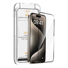 Mua Kính cường lực khung tự dán cho iPhone 14 / 14 Plus / 14 Pro / 14 Pro Max hiệu WIWU SQ-008 Easy install - Viền siêu mỏng 0.33mm  chống mẻ cạnh  Phủ nano siêu mượt - Hàng nhập khẩu