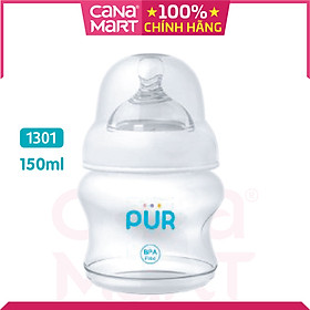 Bình sữa miệng rộng Pur Comfort Feeder 150ml không chứa BPA (1301) 