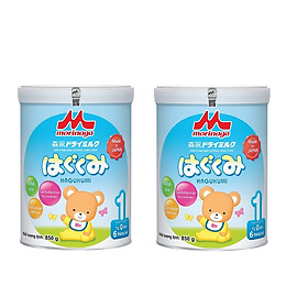 Combo 2 Hộp Sữa Morinaga Số 1 - Hagukumi 850g - Tặng khẩu trang xô