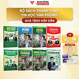 Combo 8 sách Excel - Word - PowerPoint - Google Sheets - 150 Thủ Thuật - Power Query - 90 Hàm Excel - 68 Biểu Mẫu Excel