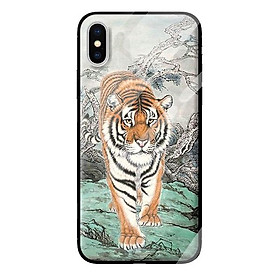 Ốp kính cường lực cho iPhone XS MAX mẫu hổ 216 - Hàng chính hãng