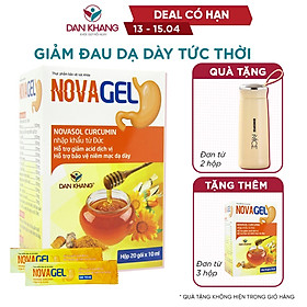 Hình ảnh Gói Hỗ Trợ Giảm Đau Dạ Dày Tức Thì Cải Thiện Tình Trạng Đầy Hơi Ợ Chua Đau Rát Bao Tử Novagel Hộp 20 gói