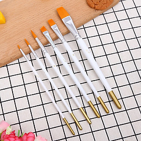 Bộ co vẽ bút vẽ màu nước, acrylic, sơn dầu 6 cây cán vàng