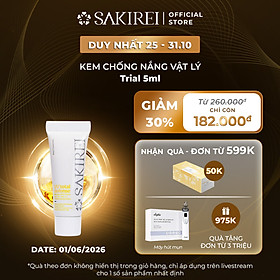 [Quà Tặng] Chống nắng vật lý Sakirei UV Total Defense Broad Spectrum SPF 50+ PA++++ Tinted Sunscreen 5ml