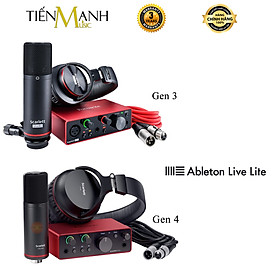 Full bộ focusrite solo studio gen 3, gen 4 - sound card scarlett bộ thu âm focus usb soundcard hàng chính hãng