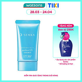 Kem Chống Nắng Nâng Tông Senka Perfect UV Essence SPF50+ PA++++ 50g