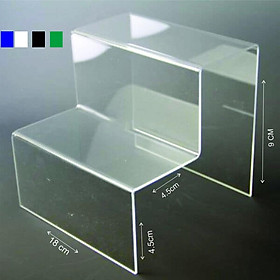 Kệ Đựng Mô Hình , trưng bày sản phẩm dày 3mm 2 tầng màu xanh lá