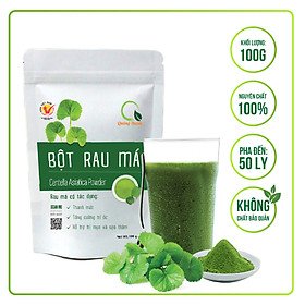 Bột Rau Má Quảng Thanh Nguyên Chất Sấy Lạnh - Thanh nhiệt, mát gan, giảm mụn - Gói 100 gr