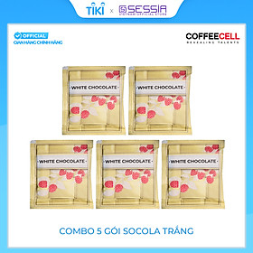 Combo 5 gói Socola trắng Premium với Quả mâm xôi và Nhân sâm trắng thượng