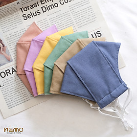 Khẩu Trang Vải Linen 4D NEMO Collection, Chống Nắng, Lọc Khuẩn, Thoáng Khí Không Gây Mụn - KTDM