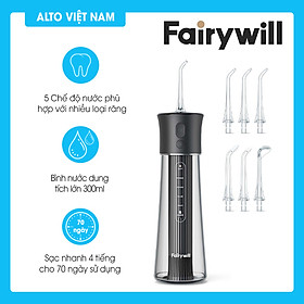 Máy tăm nước cầm tay FAIRYWILL F30 siêu phẩm mới ra Dung tích 300ml Sạc