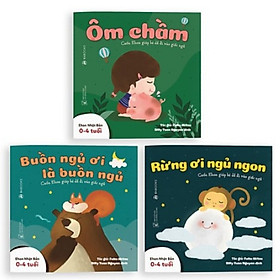 Combo 3 cuốn truyện tranh Ehon Nhật Bản - Ehon Buồn ngủ (Buồn ngủ ơi là buồn ngủ, Ôm chầm, Rừng ơi ngủ ngon) - Dành cho trẻ 0-4 tuổi