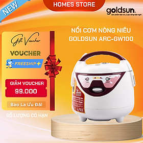 Nồi Cơm Điện Nắp Gài GOLDSUN ARC-GW100 Phù Hợp Gia Đình 2-3 Người Công Suất 700 W - Hàng Chính Hãng