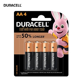 Pin AA , Pin AAA 1,5V DURACELL Alkaline Battery Coppertop Siêu Bền ( Pin Vàng Đen ) - Hàng chính hãng - 4 PIN AA