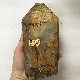 Mua Đá thạch anh trắng nặng 1 kg trong suốt nguyên khối cho người mệnh Thủy và Kim