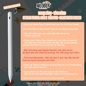 Mua Bút cảm ứng Stylus Pencil Gen 2 - Chống chạm nhầm  vẽ nét thanh đậm  ghi chú dành cho iPad Pro 11  12.9  Air3 4  Gen7 8
