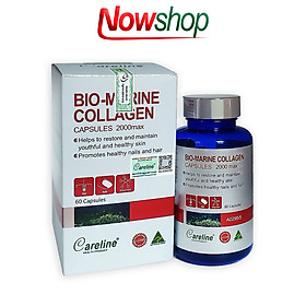 Viên uống đẹp da móng tóc Careline Bio-Marine Collagen capsules 2000max giảm nếp nhăn và sạm nám