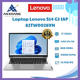 Laptop Lenovo S14 G3 IAP 82TW0028VN (i7-1255U/ Ram 8GB/ SSD 512GB/Win 11) - Hàng Chính Hãng