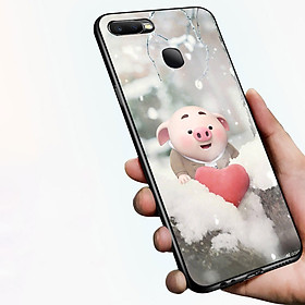 Ốp điện thoại dành cho máy Oppo F9 - Trái tim của lợn con MS FUNN0026
