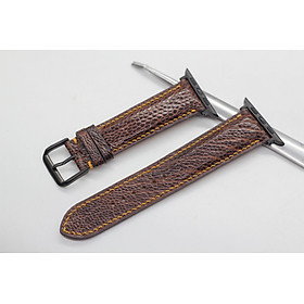 DÂY DA ĐÀ ĐIỂU THẬT HANDMADE HÀNG CHÍNH HÃNG SONGHAN LEATHER , DÂY ĐEO THAY THẾ DÀNH CHO APPLE WATCH PHÙ HỢP CÁC DÒNG SERIES 1-2-3-4-5-6-SE-7 38mm 40mm 41mm 42mm 44mm 45mm   AWOS-01