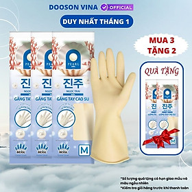 Mua Mua 3 Tặng 2 - Găng Tay Cao Su Tay Lửng Ngọc Trai Size M