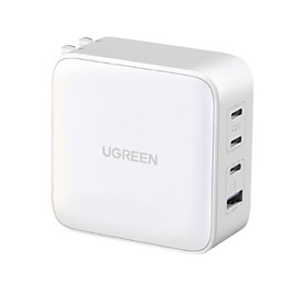 Ugreen 15336 100W Bộ sạc nhanh Nexode GaN 3 cổng USB Type-C + USB-A Màu Trắng chuẩn cắm US cd226 - Hàng chính hãng