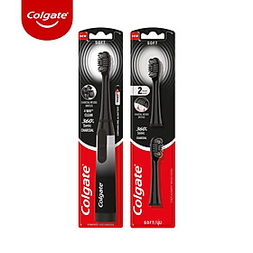 Combo Bàn chải điện Colgate Sonic 360 Charcoal với lông chải phủ than