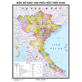 Hình ảnh Hành chính Phía bắc Việt Nam khổ A0 (84x105cm)