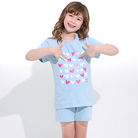 Bộ Đồ Short Thun Bé Gái Thoáng Mát KST011S21