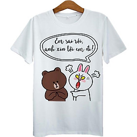 Áo Thun Nam In Em Sai Rồi Anh Xin Lỗi Em Đi ASFU241 - Trắng