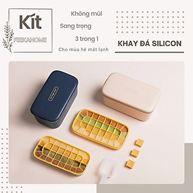 Mua Khuôn Đá Tủ Lạnh Có Nắp Silicon 4 Trong 1 FEEKA Cao Cấp Tiện lợi Kèm Hộp