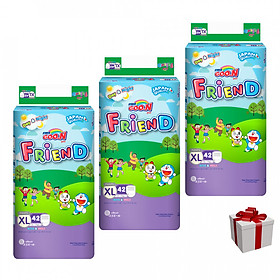 Combo 3 Gói Tã/Bỉm quần Goon Friend Kích Cỡ (L48/XL42/XXL34), tặng kèm 3 Gói 5 Miếng Tã/Bỉm Quần cùng Kích Cỡ