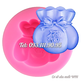 Mua Khuôn silicon làm bánh bao  bánh trôi nước  rau câu  khuôn trung thu túi tiền tài lộc - Loại 8 cm - Mã số 1009