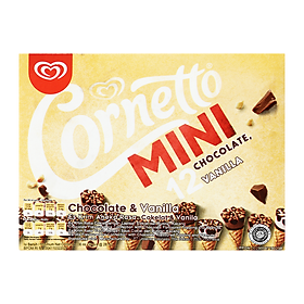 Kem Ốc Quế Wall s Mini Cornetto Vani & Socola 216G