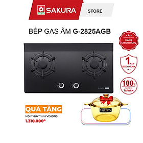 Bếp Gas Âm SAKURA G-2825AGB (Made in Taiwan) Hàng Chính Hãng