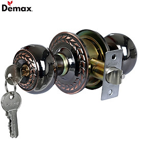 Mua Khóa Cửa Tay Nắm Tròn Màu Đồng Hình Bông Lúa Demax LK500 AC - Loại Tốt  Thép Không Gỉ SUS 304  Hợp Kim Kẽm
