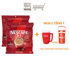 [Tặng ca đá bất kỳ] Combo 2 Bịch NESCAFE 3IN1 Công thức cải tiến - VỊ NGUYÊN BẢN Bịch 46 gói