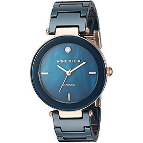 Anne Klein Women's Genuine Diamond-Accented Ceramic Bracelet Watch