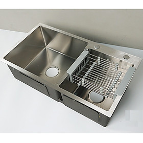 Chậu Rửa Chén Hai Hố Lệch - INOX Đúc