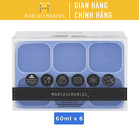 Khay silicon trữ đông đồ ăn dặm cho bé Marcus & Marcus (60ml x 6 ngăn)