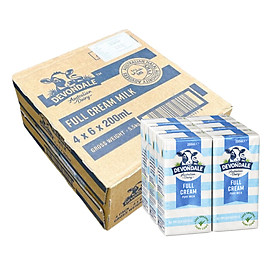 Thùng 4 Lốc Sữa Nguyên Kem Devondale Fullcream (4 x 6 x 200Ml)