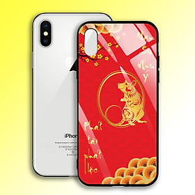 Ốp Lưng Họa Tiết Mạ Màu Vàng Ánh Kim cho điện thoại Iphone X / XS - 03005 7985 MOUSE05 - Phát Tài Phát Lộc - Hàng Chính Hãng