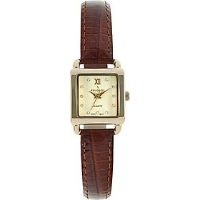 Peugeot Women’s Small Square Case Crystal Marker Genuine Leather Strap Watch giá chỉ 1800000 VND