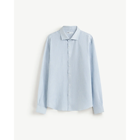 Áo sơ mi tay dài nam linen sọc. Regular - ROUTINE 10S26SHL035