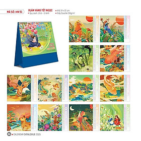 Lịch Hoa Niên 2026 - Lịch Bàn Chữ A 19x22 Sắc Màu Quê Hương HN53