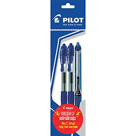 Combo Pilot 08 : 2 Bút Gel G-2 Mực Xanh + 1 Bút Mực Nước V Ball RT Mực Xanh